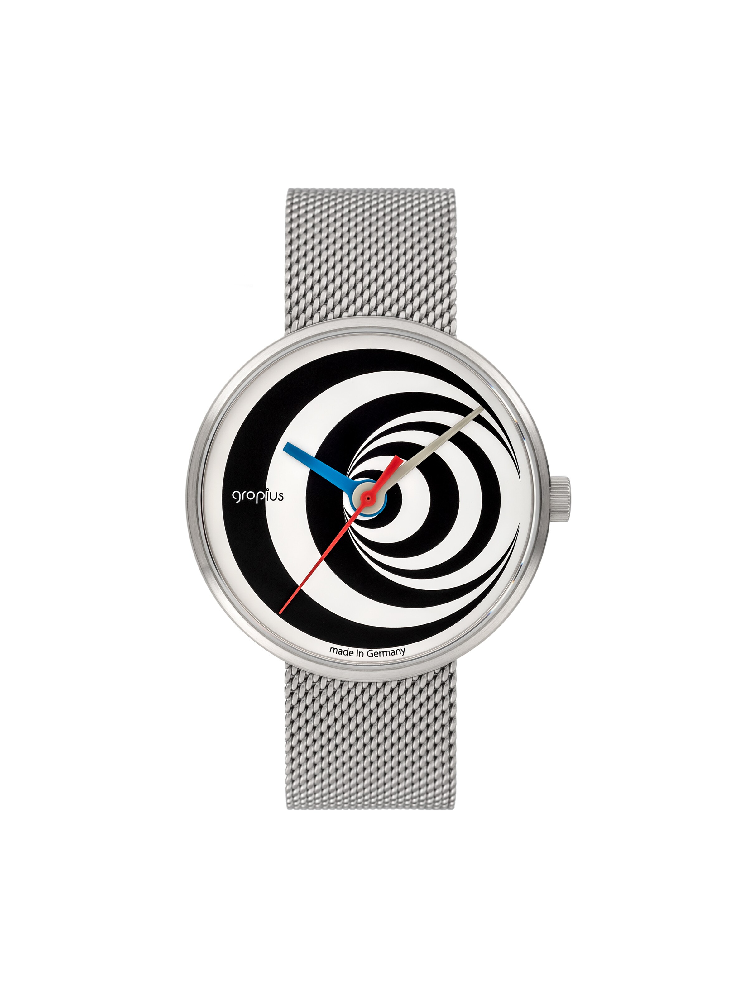 WALTER GROPIUS Analog Watch 'EXCENTRIC' in Black: front