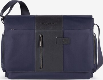 Borsa messenger di Piquadro in blu: frontale