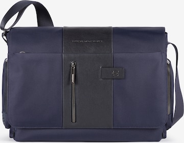 Borsa messenger di Piquadro in blu: frontale