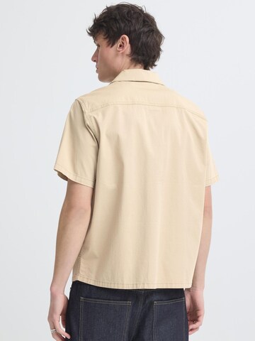 BLEND Comfort Fit Kurzarmhemd Relaxed Fit ' BHMatz Overshirt ' in Beige