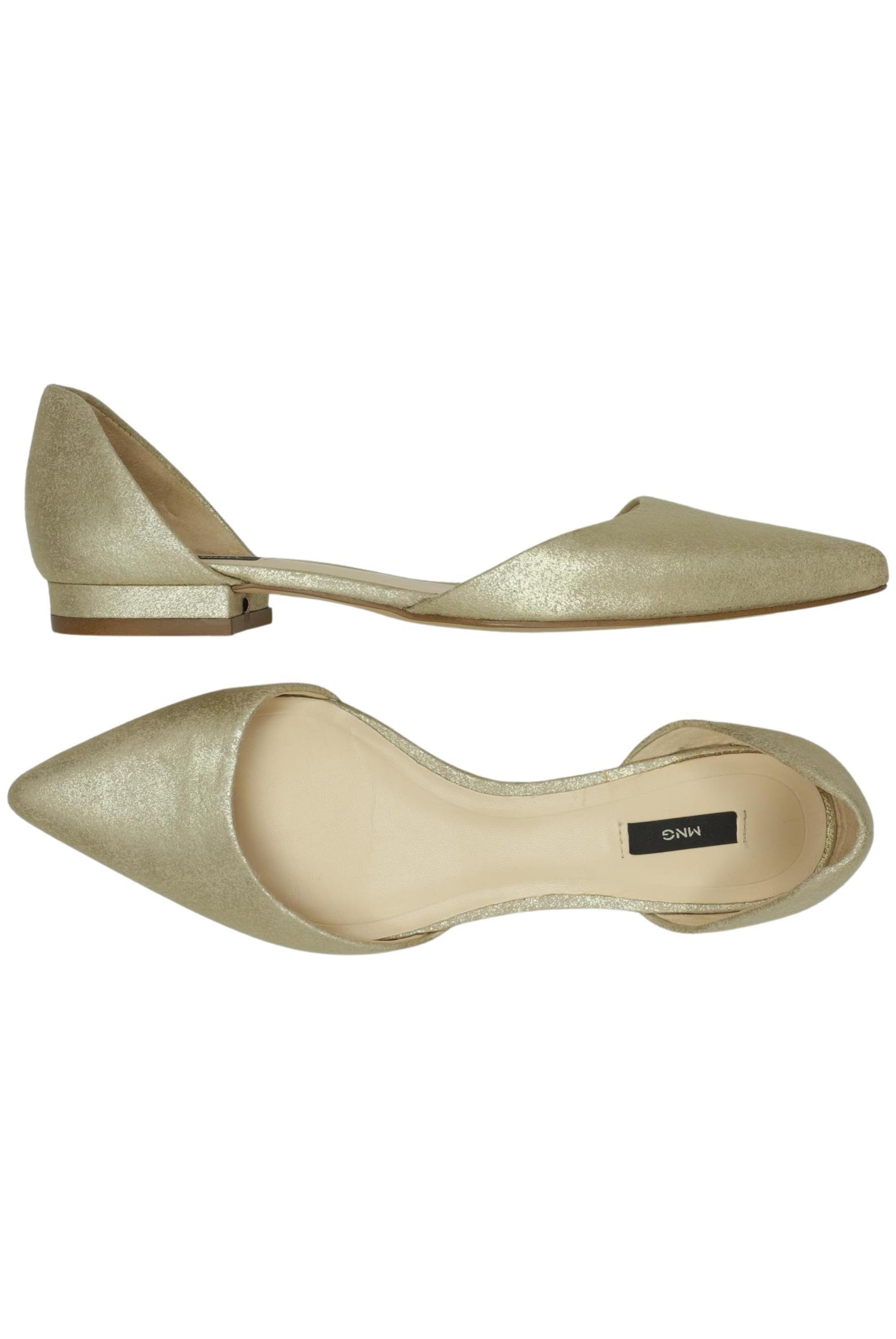 MANGO Flats & Loafers in 38 in Gold: front