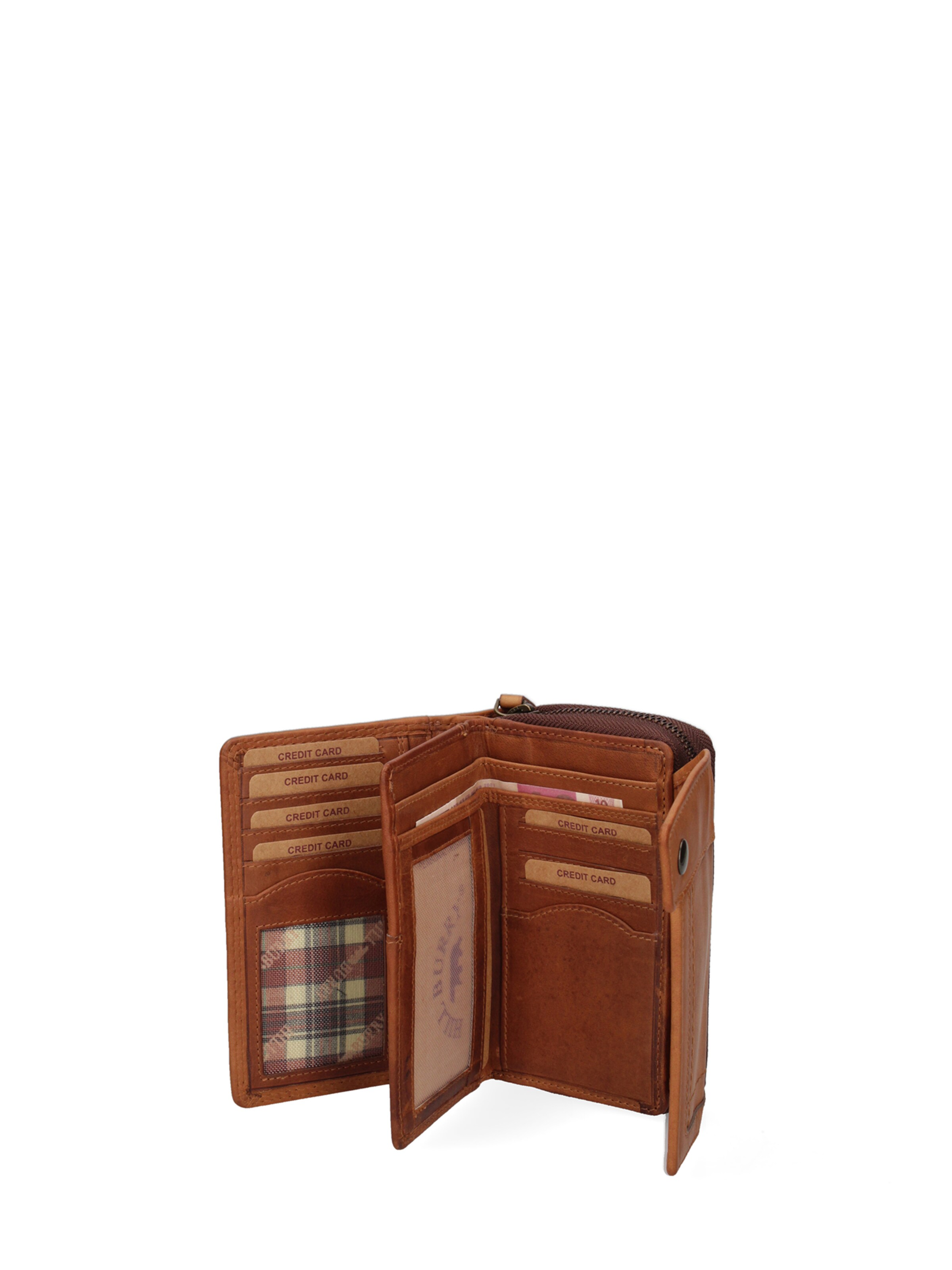 Portamonete 'Portafoglio Uomo Pelle Vacchetta Chiusura Magnetica Navy Hill Burry' di HILL BURRY in beige