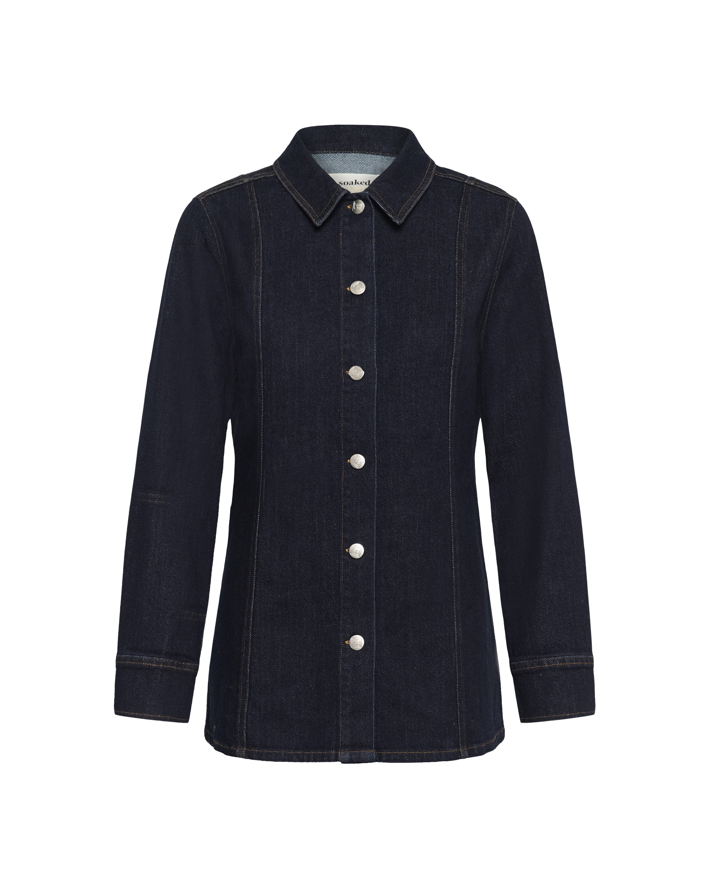 SOAKED IN LUXURY Blouse 'Sabino' in L in de kleur Marine, Productweergave