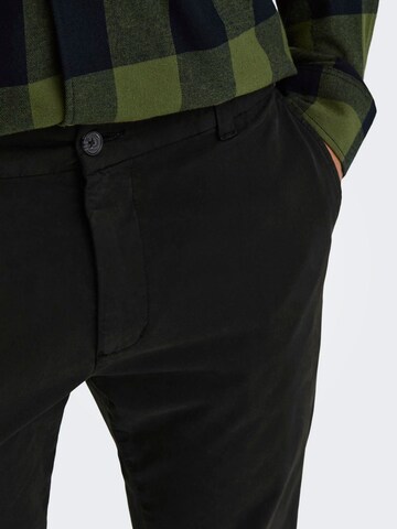 regular Pantaloni chino 'ONSFREE' di Only & Sons in nero