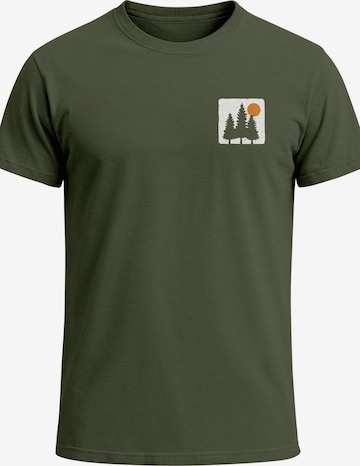 Neverless Shirt 'Pine Trees' in Grün: Vorderseite