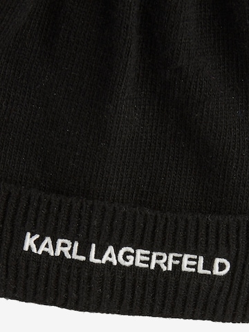 juoda Karl Lagerfeld Megzta kepurė