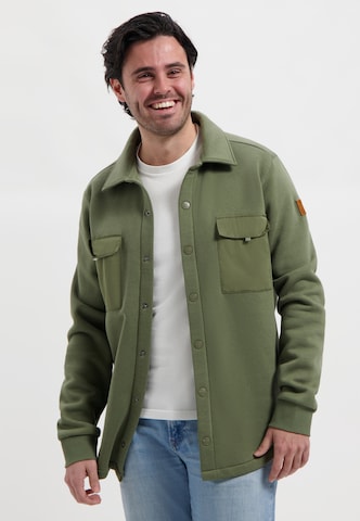 MGO Gebreid vest 'Luke' in Groen: voorkant