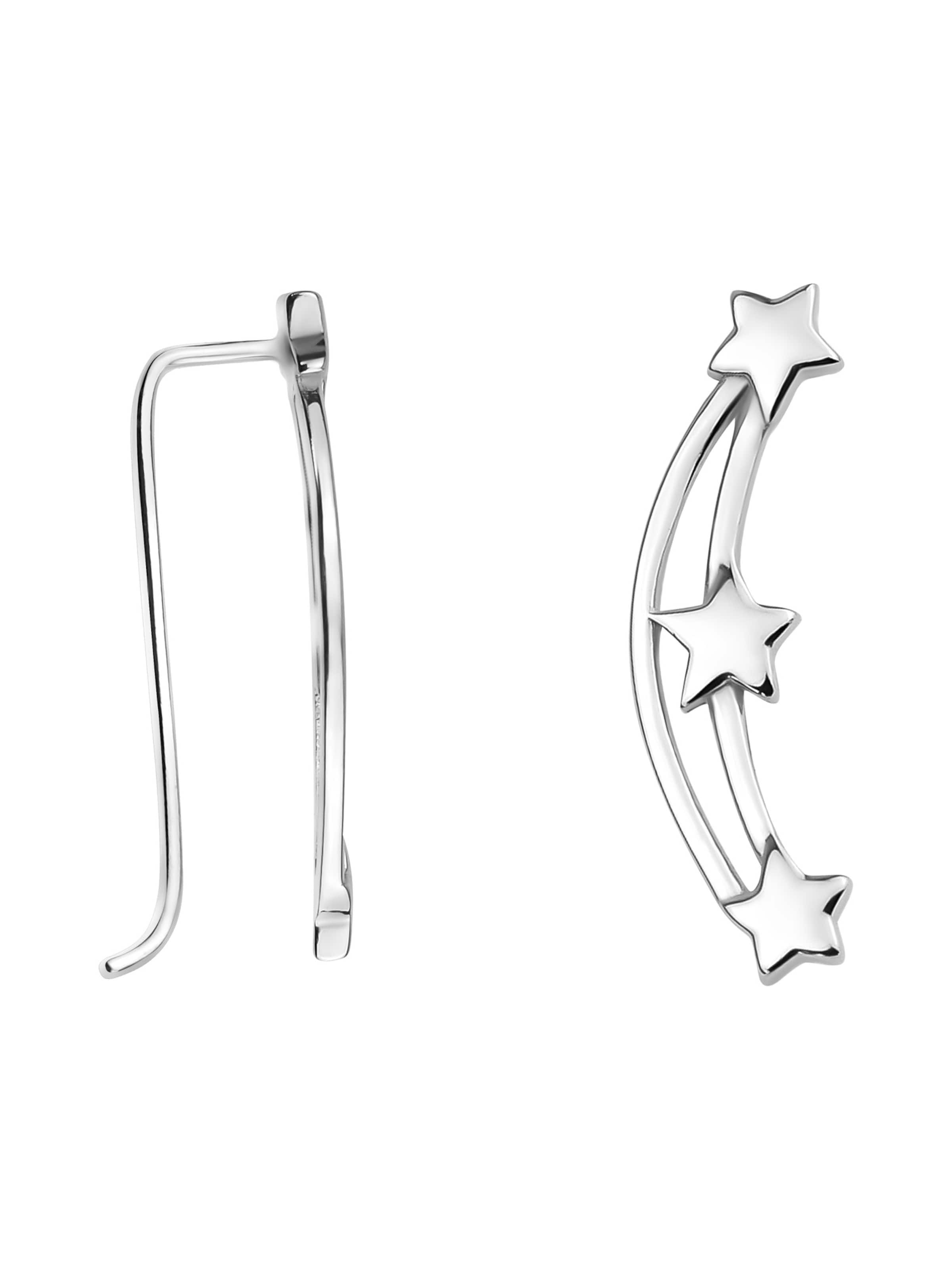 Sofia Milani Ohrringe 'Star'‌‌‌‌‌‌ in Silber: Vorderseite