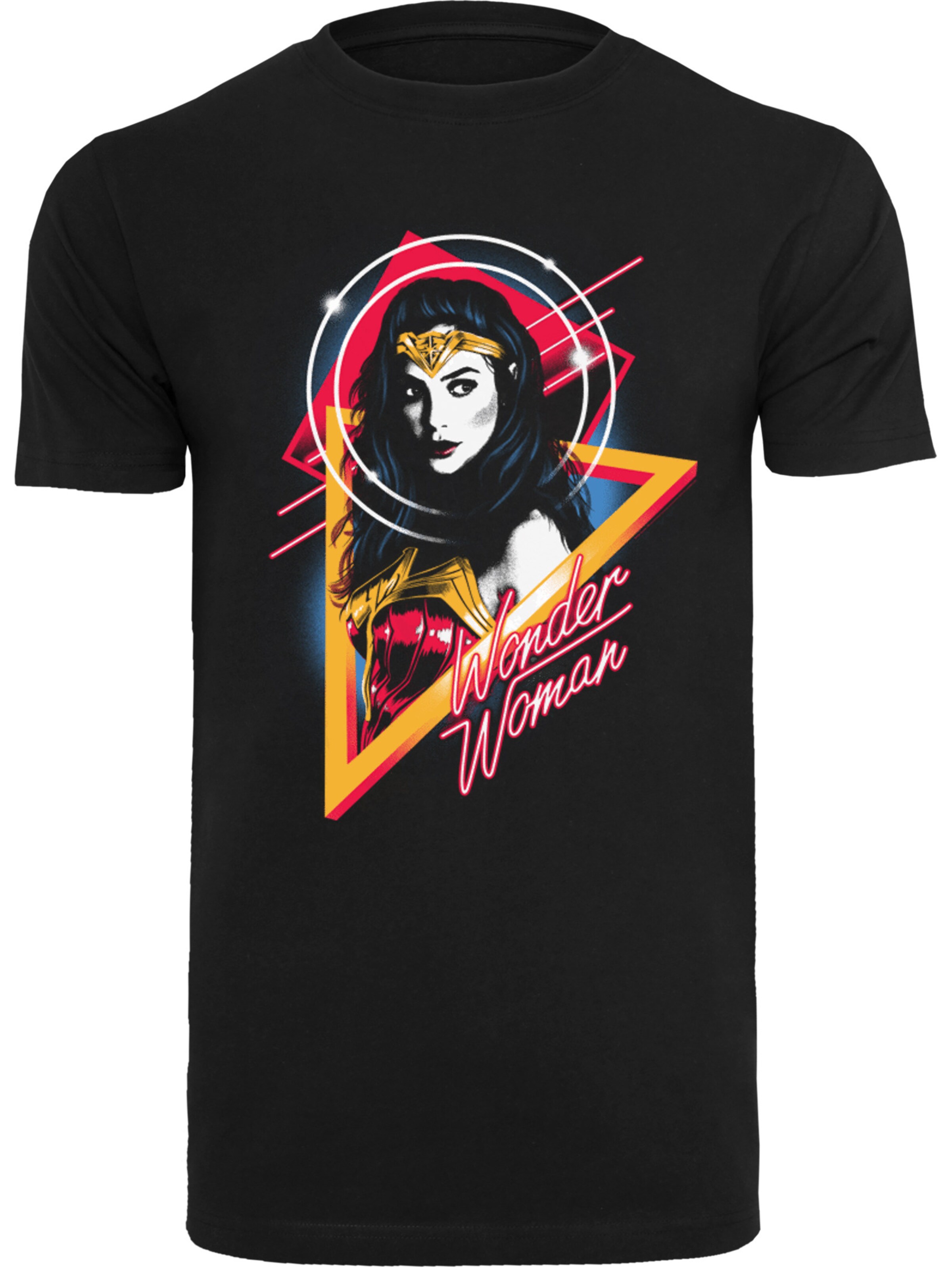 F4NT4STIC T-Shirt 'DC Comics Wonder Woman 84 Diana 80s' in Schwarz: Vorderseite