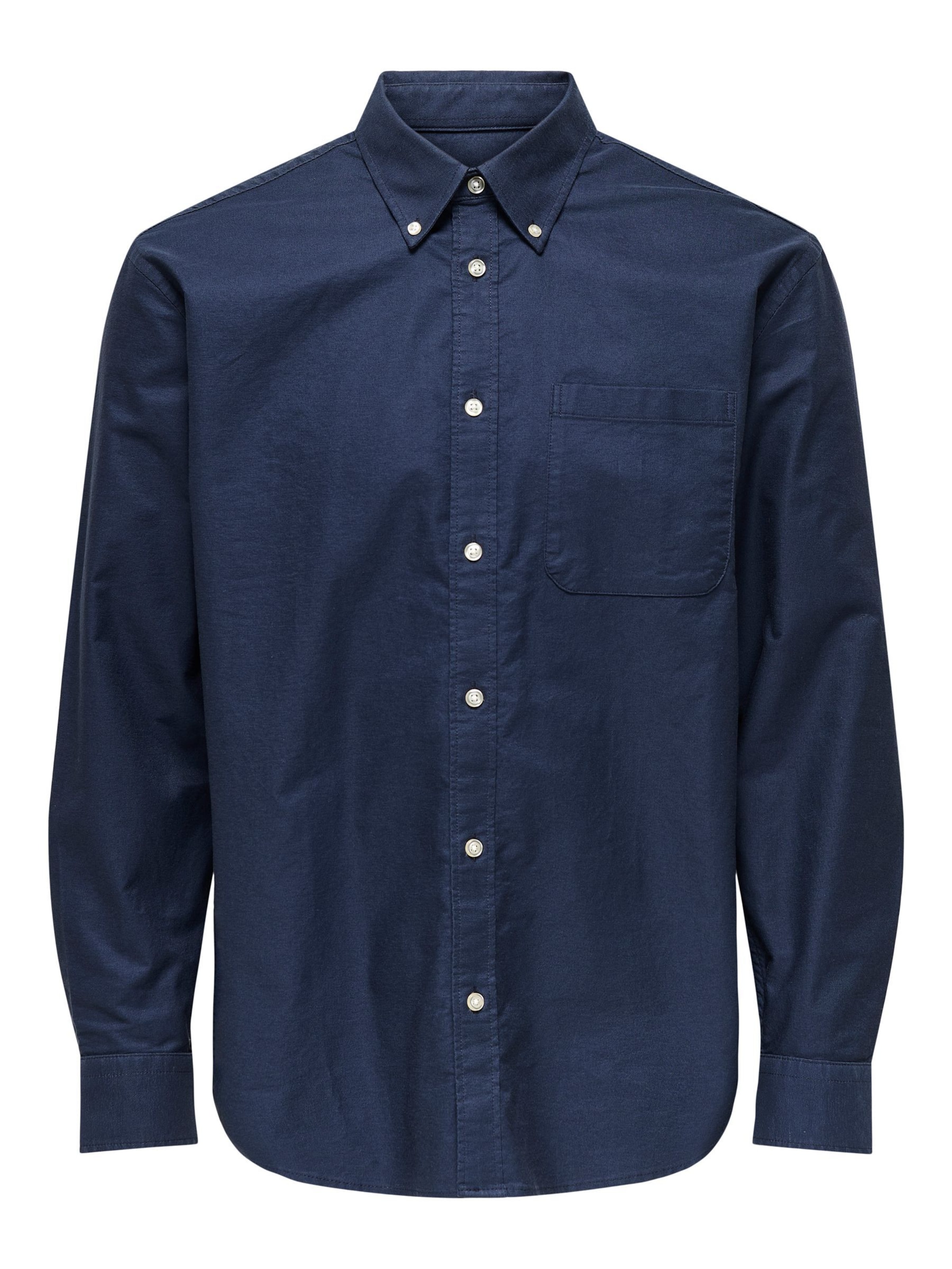 Only & Sons Regular Fit Hemd 'ONSOXFORD' in Blau: Vorderseite
