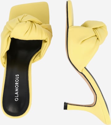 GLAMOROUS Pantofle – žlutá
