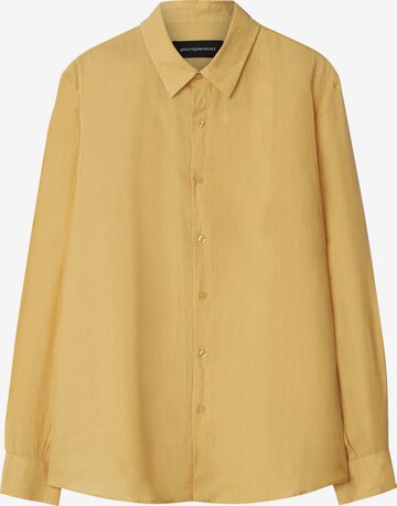 Adolfo Dominguez Regular fit Button Up Shirt in Yellow: front