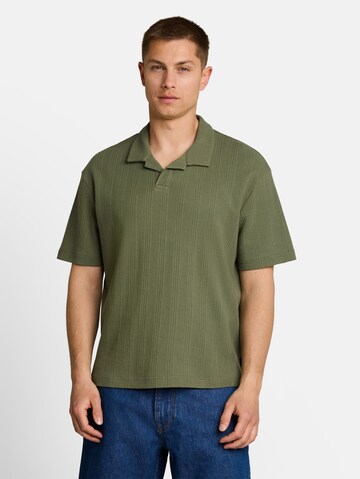 TOM TAILOR DENIM Poloshirt in Grün: Vorderseite