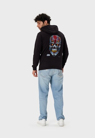 Oldskull Zip-Up Hoodie 'Xtreme Vivid Skull' in Black