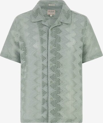 GUESS Regular Fit Hemd in Grün: Vorderseite
