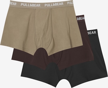 Pull&Bear Boxer shorts in Brown: front