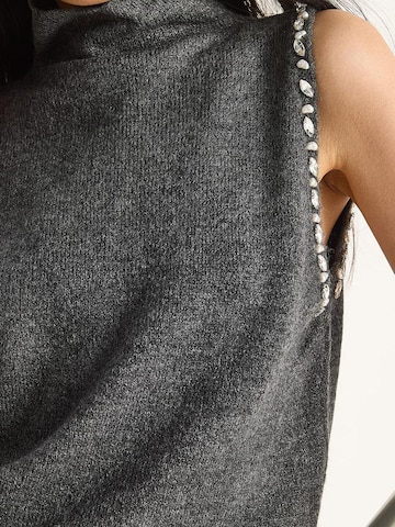 Bianco Lucci Gebreide top in Grijs