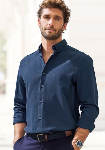 Coupe regular Chemise H.I.S en bleu : devant