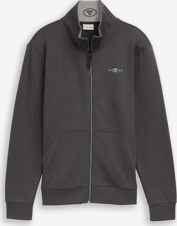TOM TAILOR Sweat jacket in Grey: front