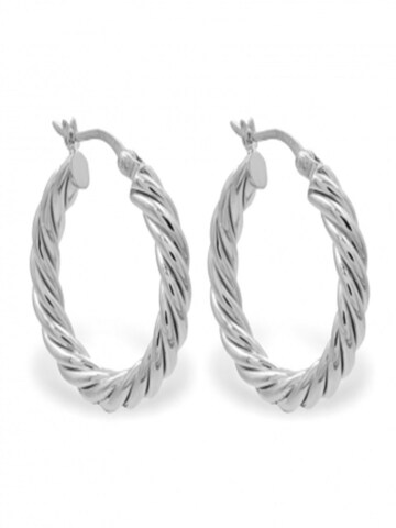 Fiocco Jewelry Earrings 'Twisted' in Silver: front