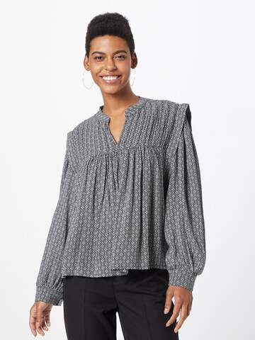 Line of Oslo Blouse 'Laura' in Zwart: voorkant