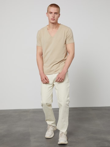 T-Shirt 'Samuel' DAN FOX APPAREL en beige