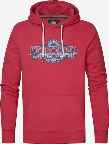 Sweat-shirt Petrol Industries en rouge : devant