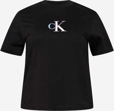 Calvin Klein Jeans Curve T-Shirt in himmelblau / schwarz / weiß, Produktansicht