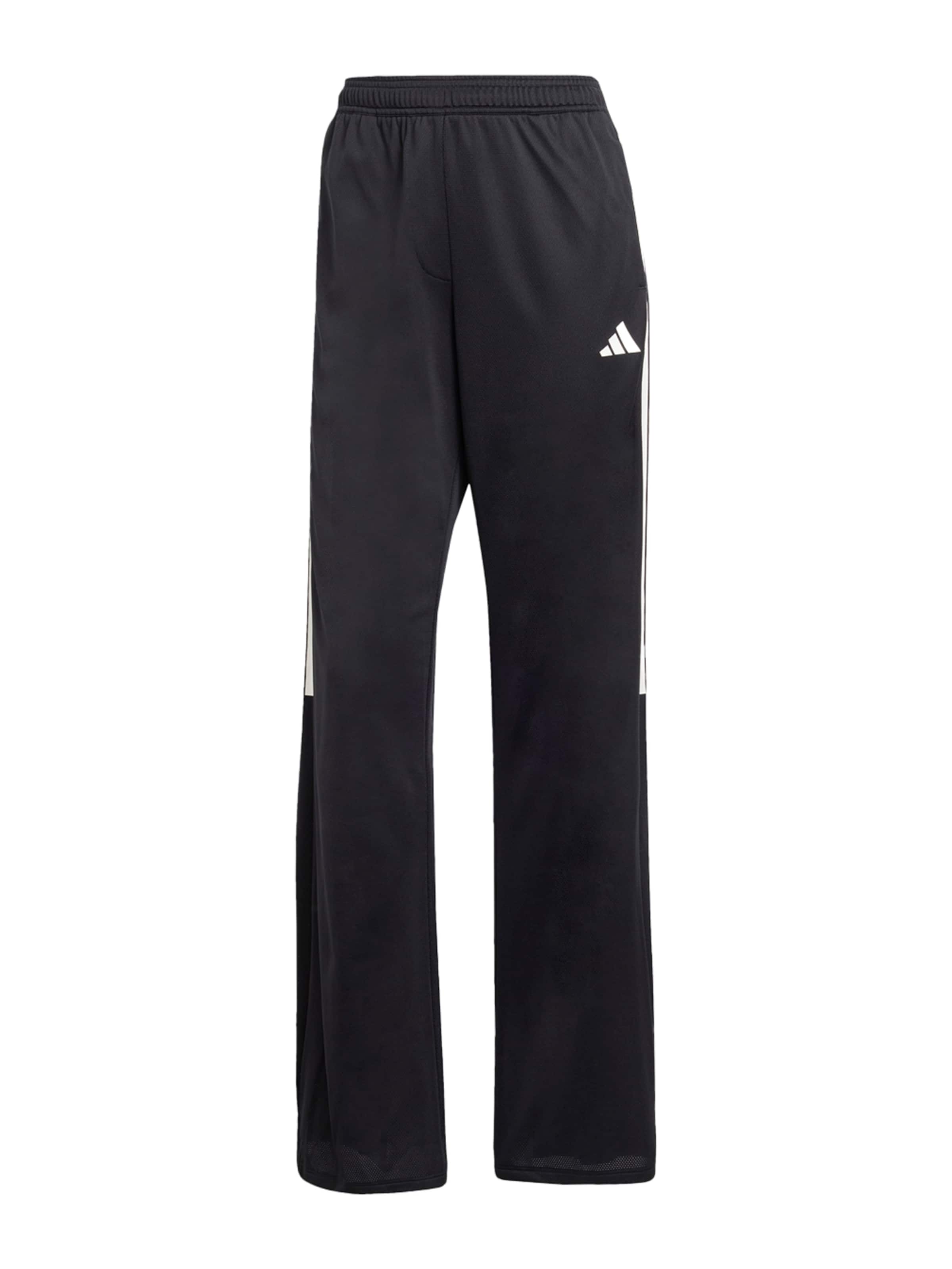 ADIDAS SPORTSWEARWide Leg/ Široke nogavice Sportske hlače - crna boja: prednji dio