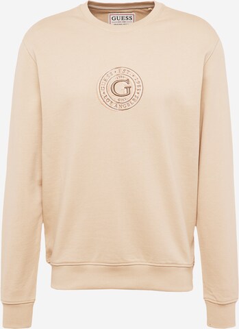 GUESS - Sudadera en beige: frente