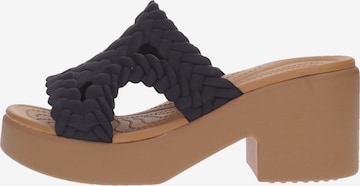 Zoccoletto 'Crocs Ciabatta Brooklyn Woven Slide Heel' di Crocs in nero: frontale