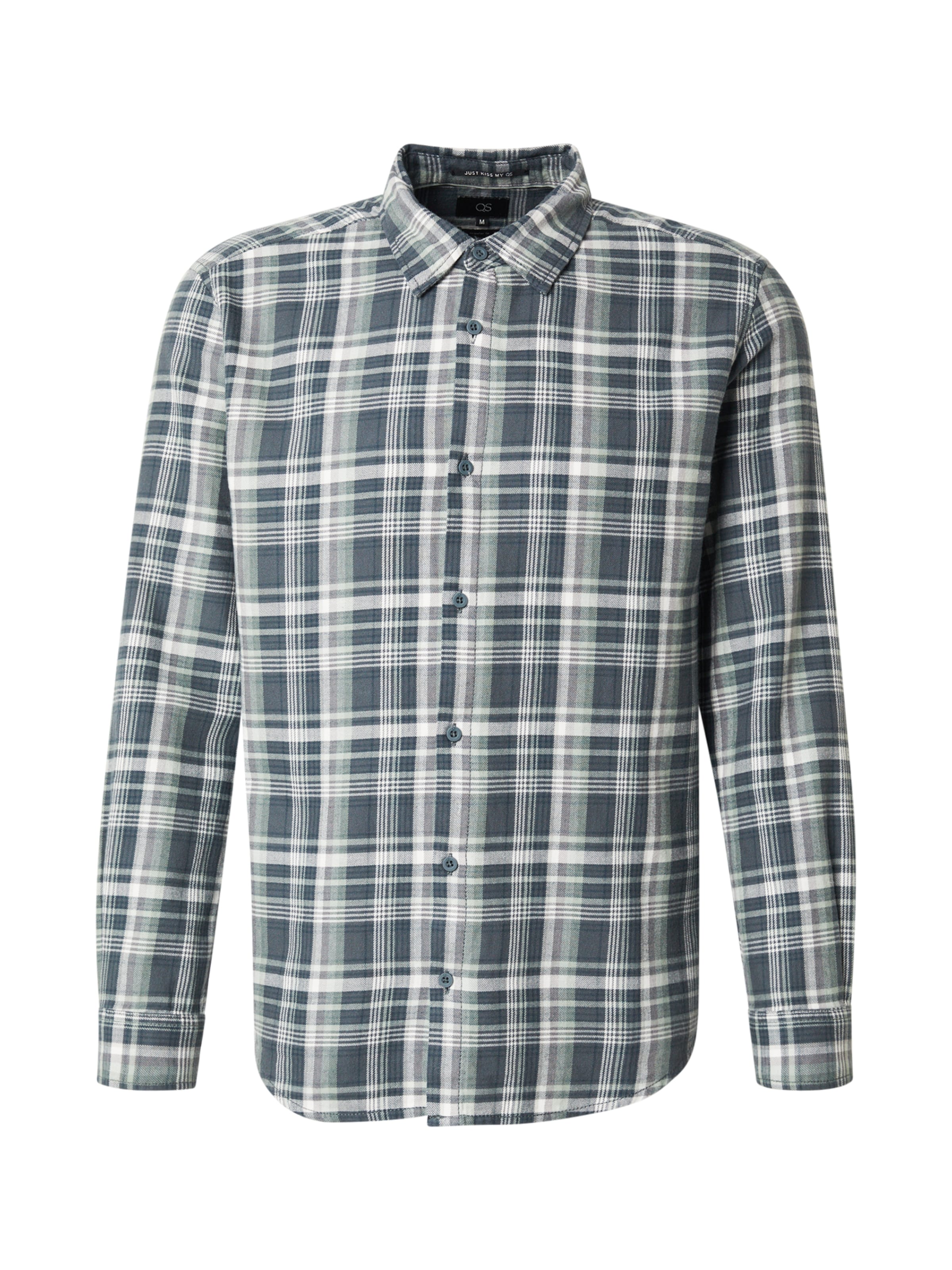 QS - Regular Fit Camisa em azul: frente