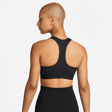 NIKE Bustier Sport bh 'SWOOSH' in Zwart