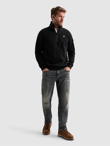 Sweat-shirt 'Sweatshirt with half-zip and badge' PME Legend en bleu