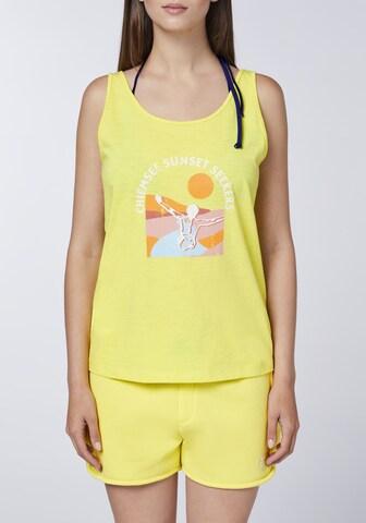 CHIEMSEE Top ' mit Jumper-Print ' in Yellow
