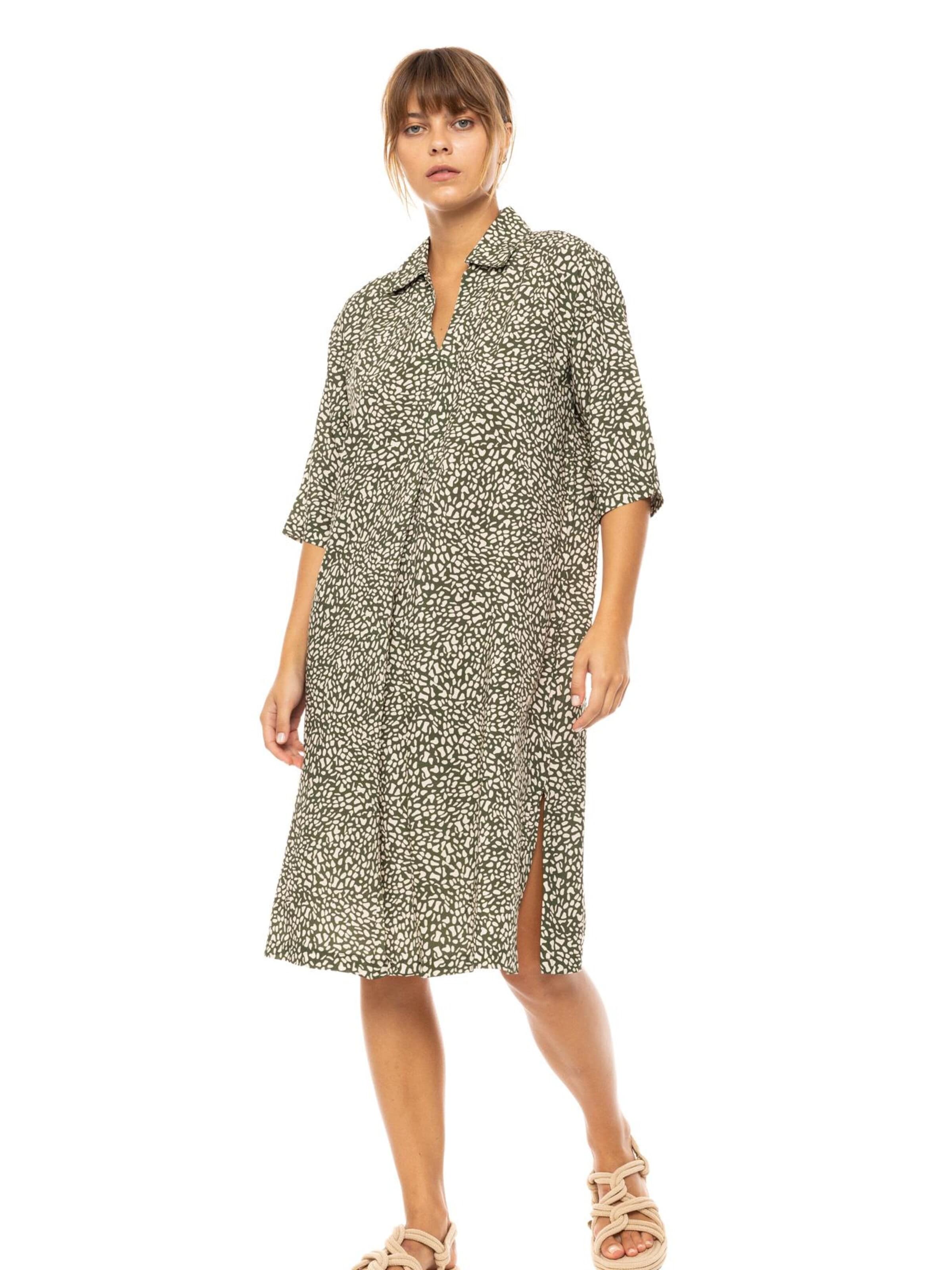 Pink Label Dress in Green: front