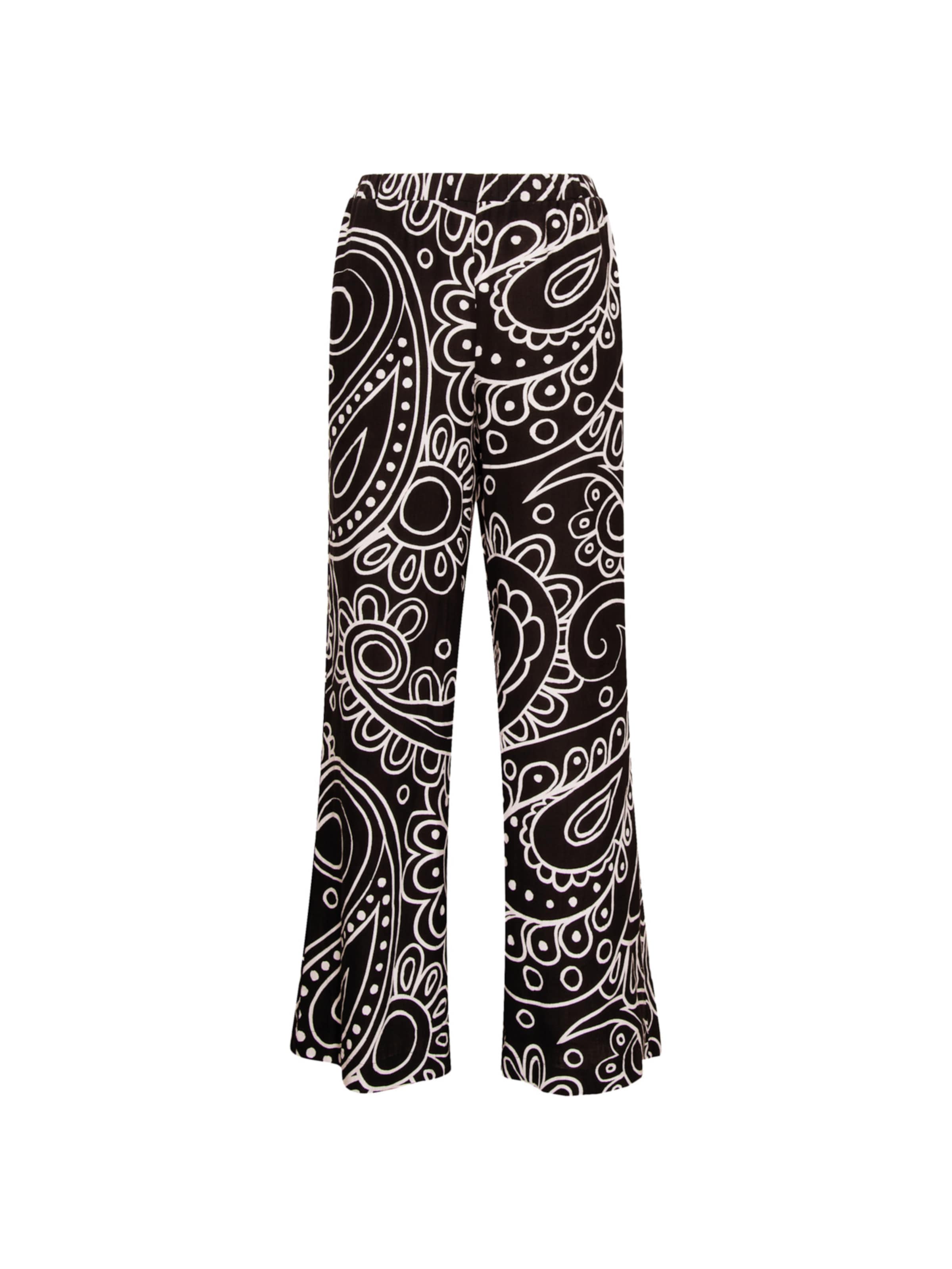 SEIDENSTICKER Regular Trousers 'The Statement Prints' in Black: front