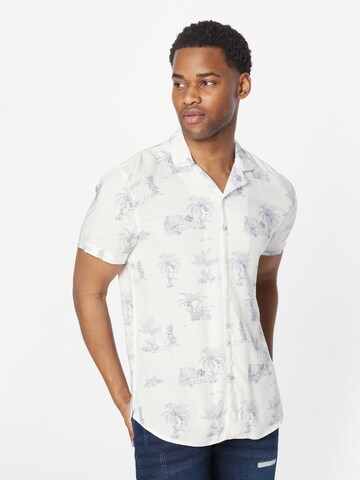BLEND - Ajuste regular Camisa en blanco: frente