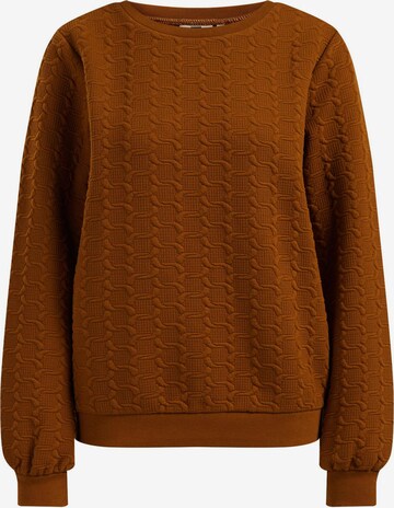 WE Fashion Sweatshirt in Brown: front