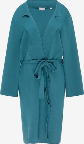 Cappotto in maglia di Usha in verde: frontale