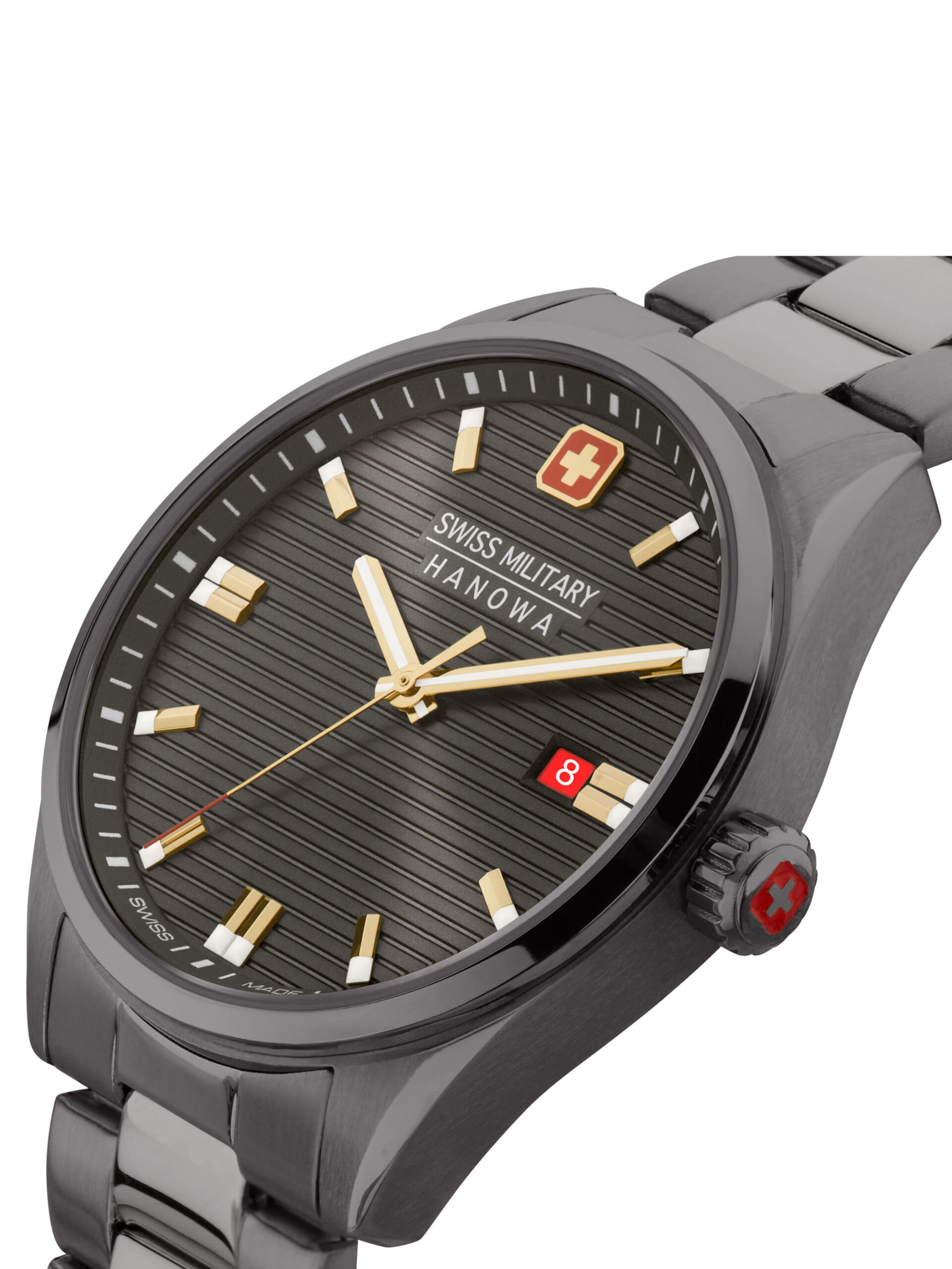 SWISS MILITARY HANOWA Analoog horloge 'Roadrunner' in Grijs