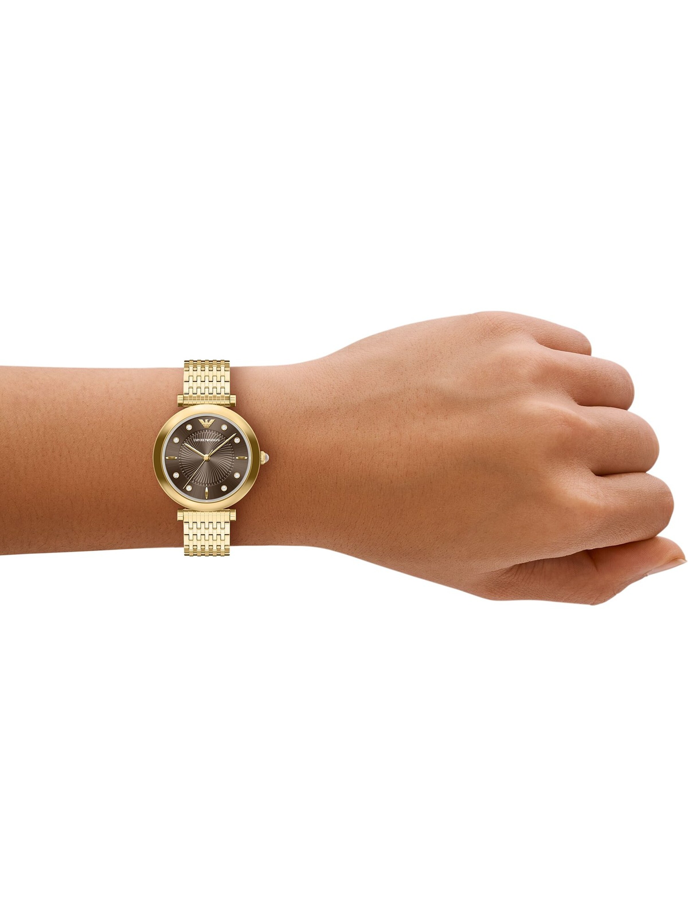 Emporio Armani Analoguhr in Gold: Vorderseite