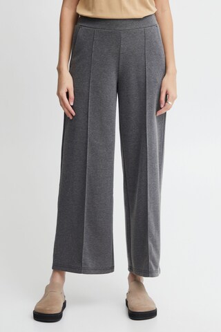 Wide leg Pantaloni 'Kate' di ICHI in grigio: frontale