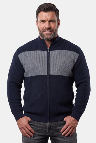 Men Plus Strickjacke in Blau