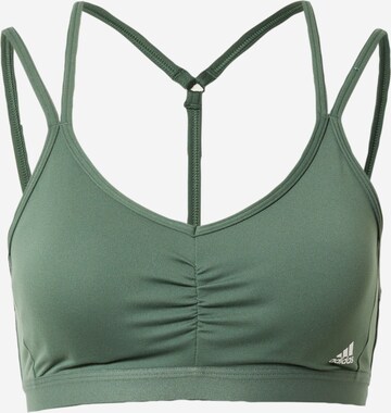 ADIDAS SPORTSWEAR Sport bh 'Essentials Light-Support' in Groen: voorkant