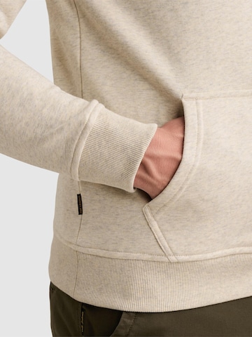 PME Legend Sweatshirt 'Hoodie with rubber badge and kangaroo pocket' in Wit