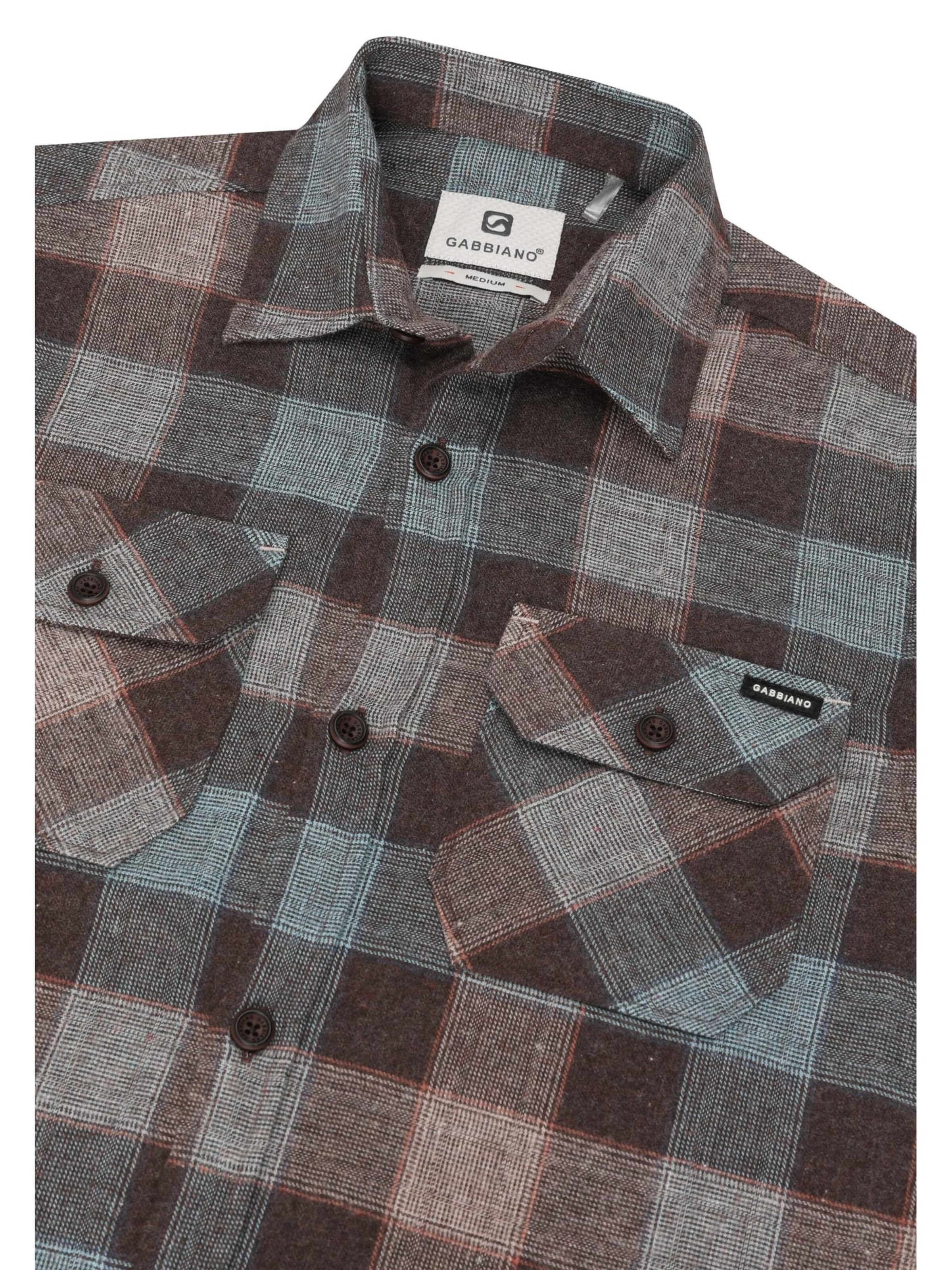 Gabbiano Comfort fit Overhemd in Bruin