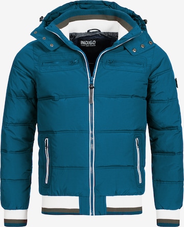 INDICODE JEANS Winterjas 'Marlon' in Blauw: voorkant