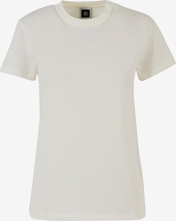 T-shirt 'Definitely' DEF en blanc : devant