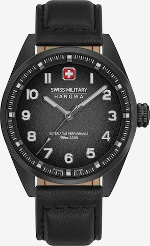 SWISS MILITARY HANOWA Analog watch 'Greyhound' in Black: front